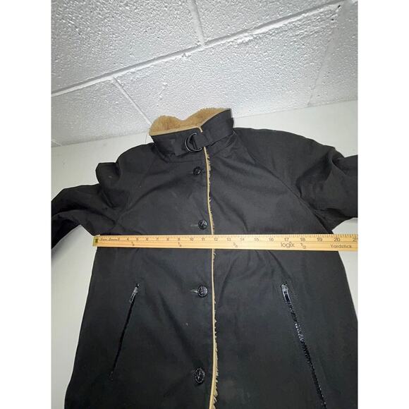 VTG Bonnie Cashin Russ Taylor 8 Barn Coat Jacket Pockets Black Faux Shearling S2 - Picture 9 of 15